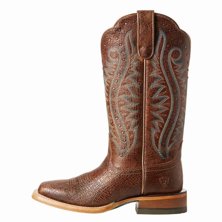 Women * | Ariat Women'S Adobe Crackle Montage Cowgirl Boots