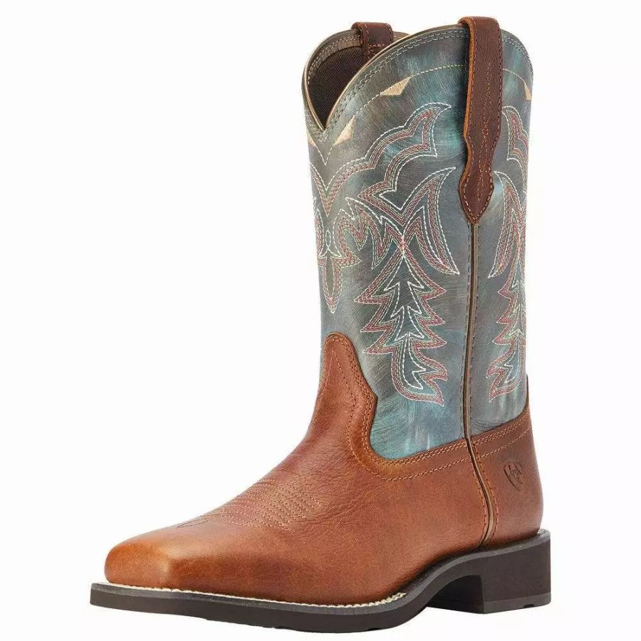 Women * | Ariat Women'S Delilah Brown/Teal Boot