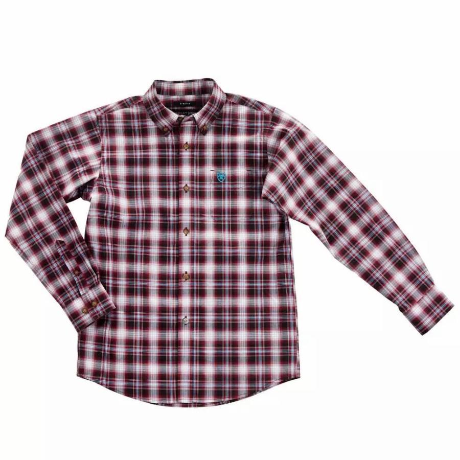 Kids * | Ariat Boy'S Pro Series Kenneth Stretch Fitted Shirt