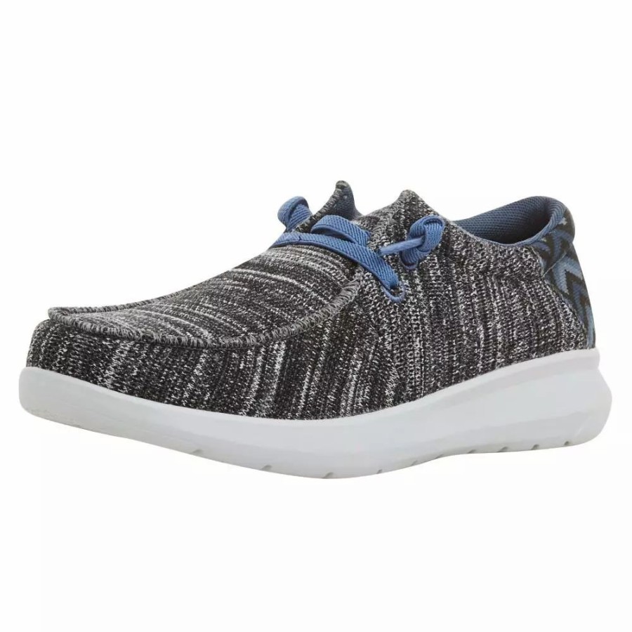 Men * | Ariat Men'S Hilo Stretch Lace Heather Grey And Blue Aztec Print Casual Shoe