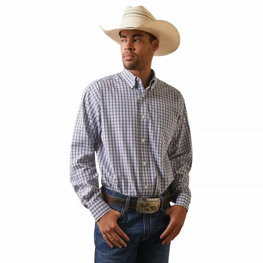 Men * | Ariat Men'S Wrinkle Free Ace Classic Fit Shirt