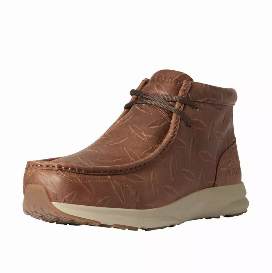 Men * | Ariat Men'S Spitfire 4In. Laced Tan Ankle Boots