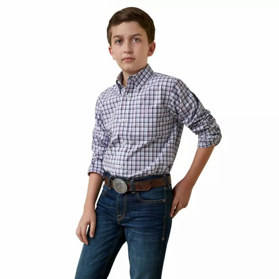 Kids * | Ariat Boy'S Pro Series Meir Classic Fit Shirt