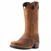 Men * | Ariat Men'S Hybrid Roughstock Sorrel Crunch Square Toe Boot