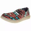 Men * | Ariat Men'S Ariat Hilo Stretch Red Turquoise Aztec Canvas Shoe