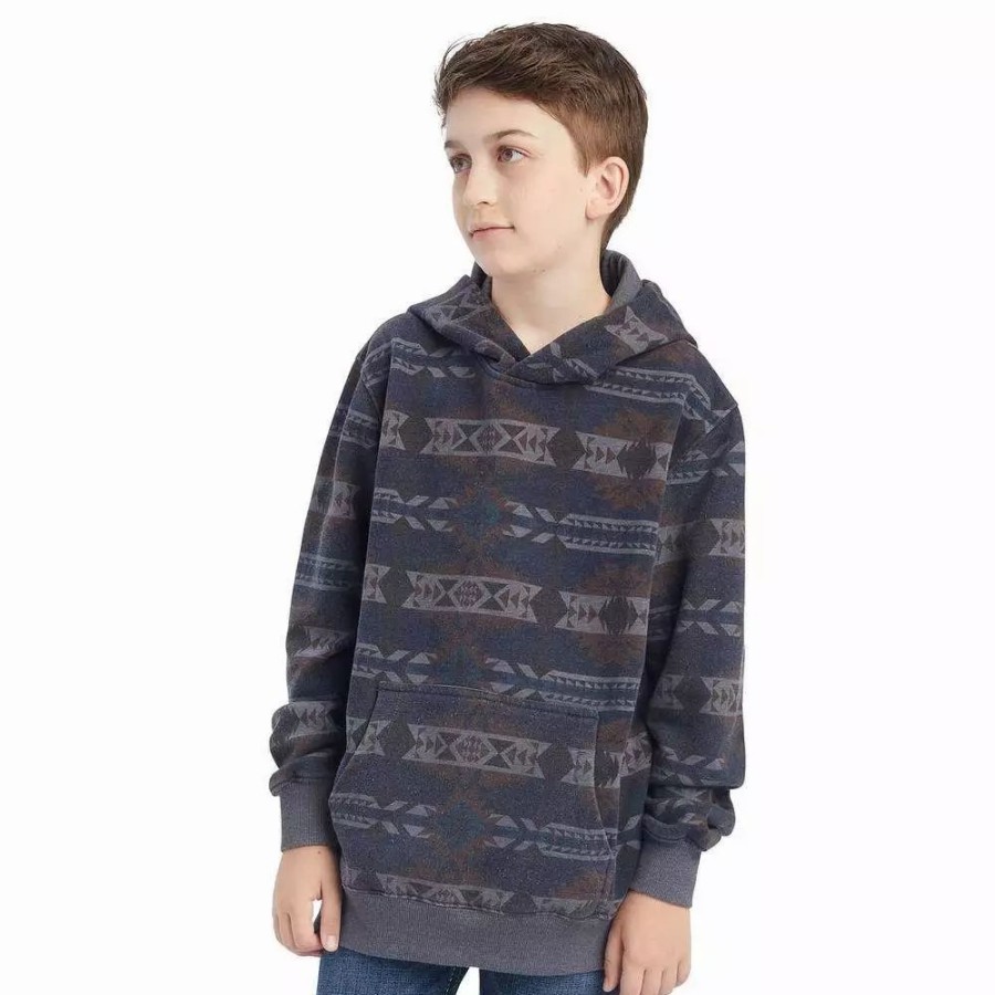 Kids * | Ariat Boy'S Printed Overdyed Washed Sweater