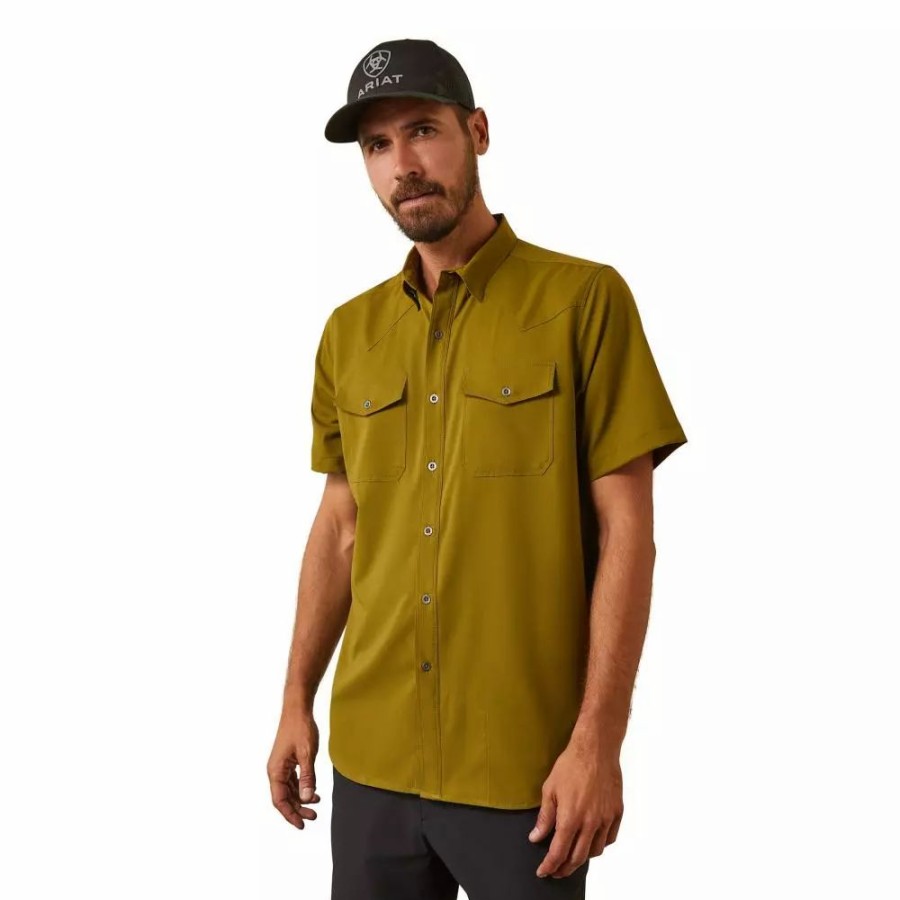 Men * | Ariat Men'S Venttek Western Fitted Shirt