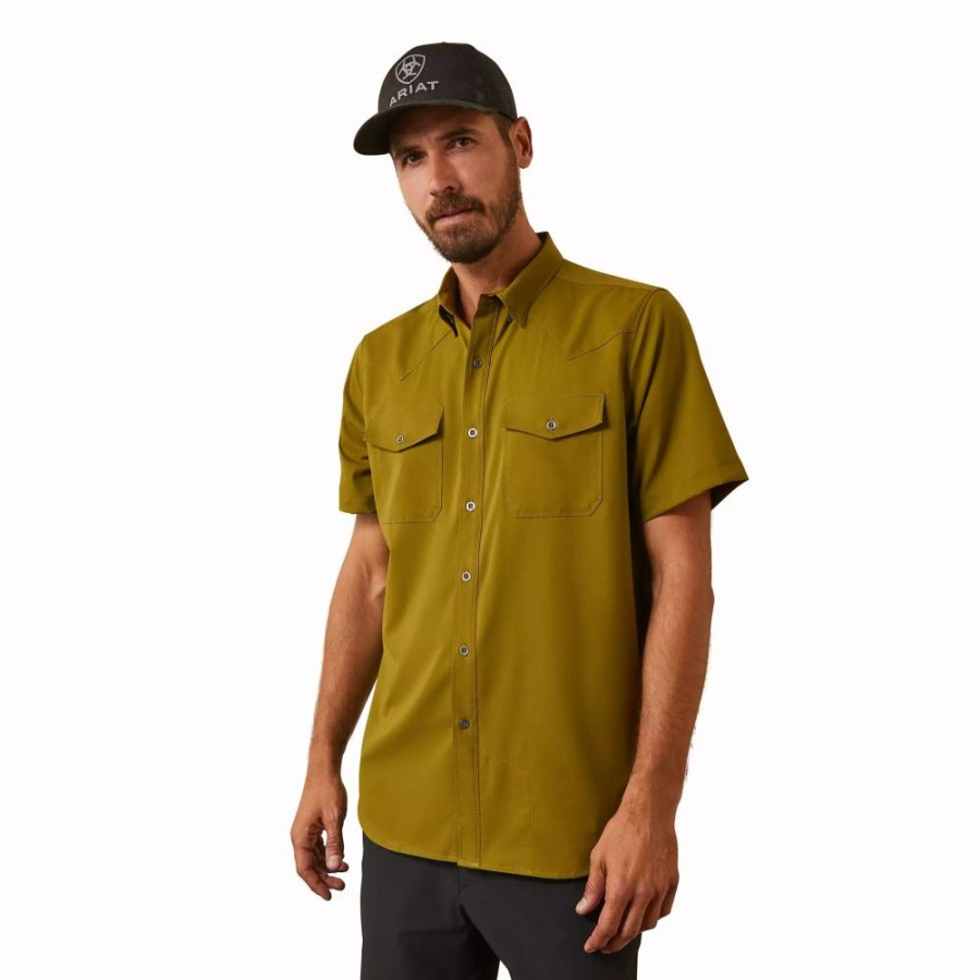 Men * | Ariat Men'S Venttek Western Fitted Shirt