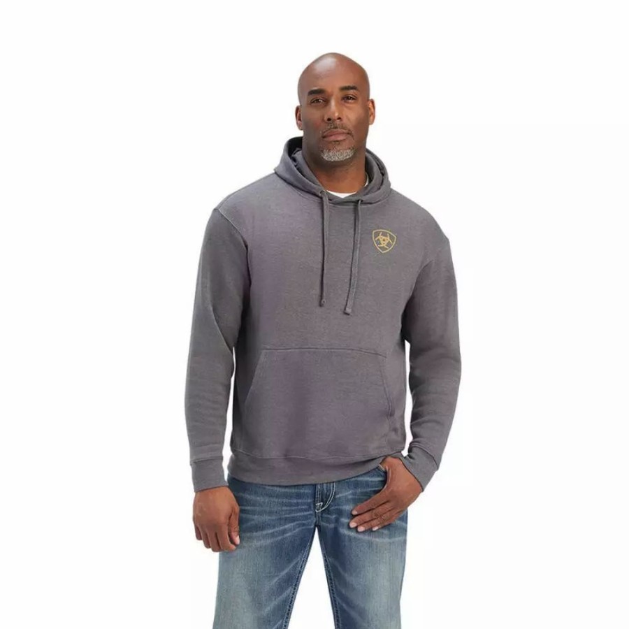 Men * | Ariat Men'S Camo Flag Sweatshirt