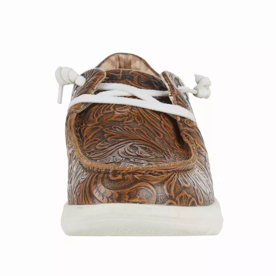 Women * | Ariat Women'S Brown Floral Emboss Hilo Casual Shoe