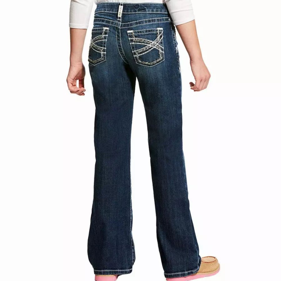 Kids * | Ariat Girls Real Bootcut Entwined Jeans