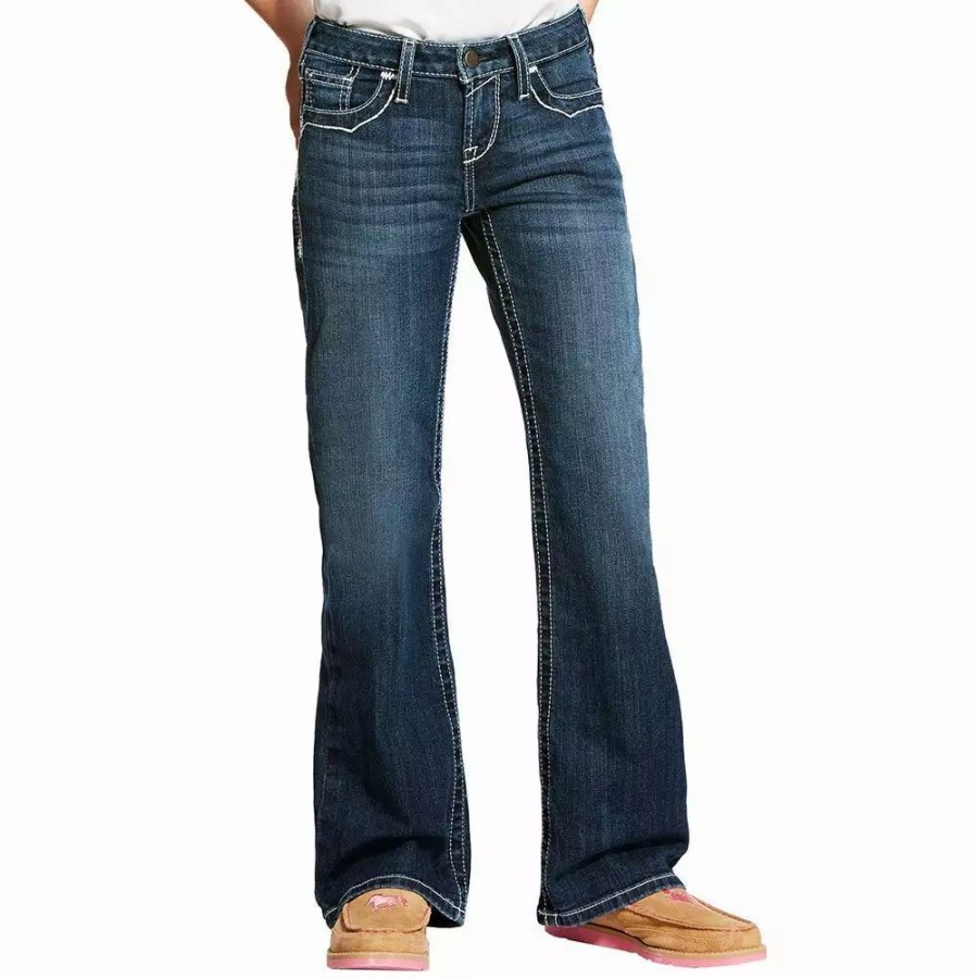 Kids * | Ariat Girls Real Bootcut Entwined Jeans