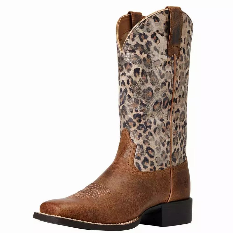 Women * | Ariat Women'S Round Up Wide Square Toe Western Boot