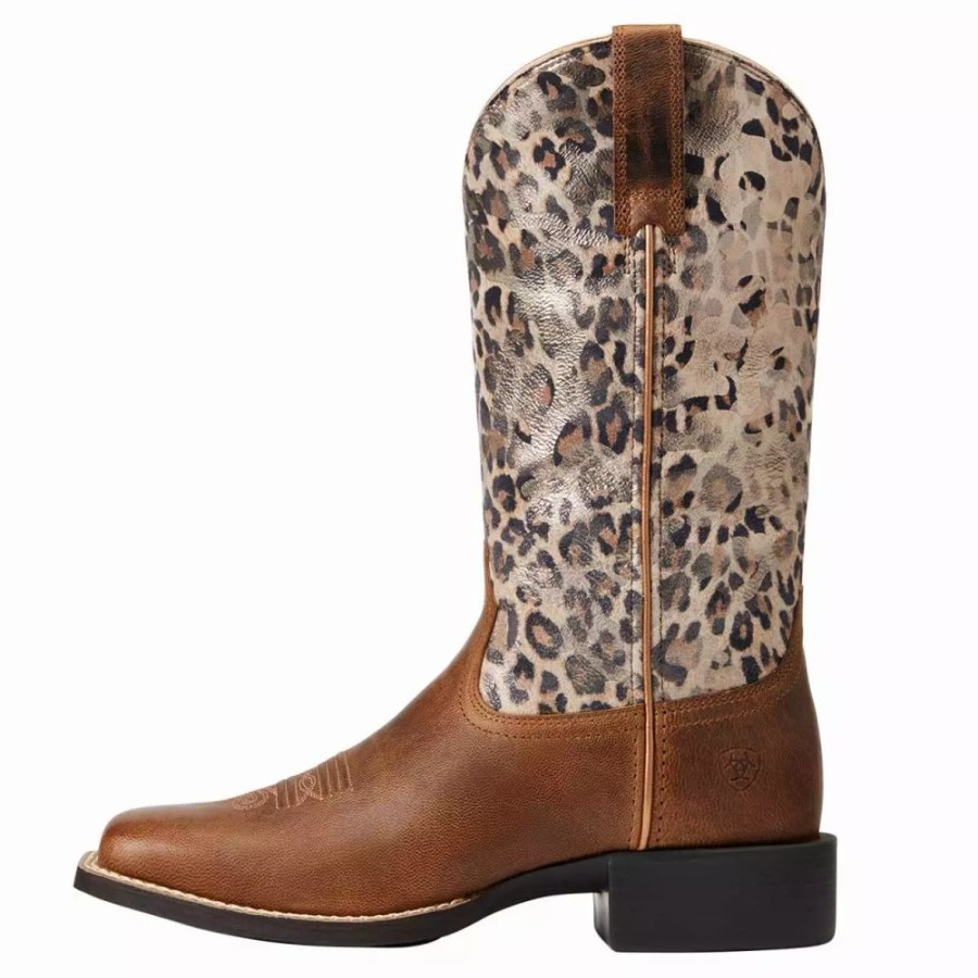 Women * | Ariat Women'S Round Up Wide Square Toe Western Boot