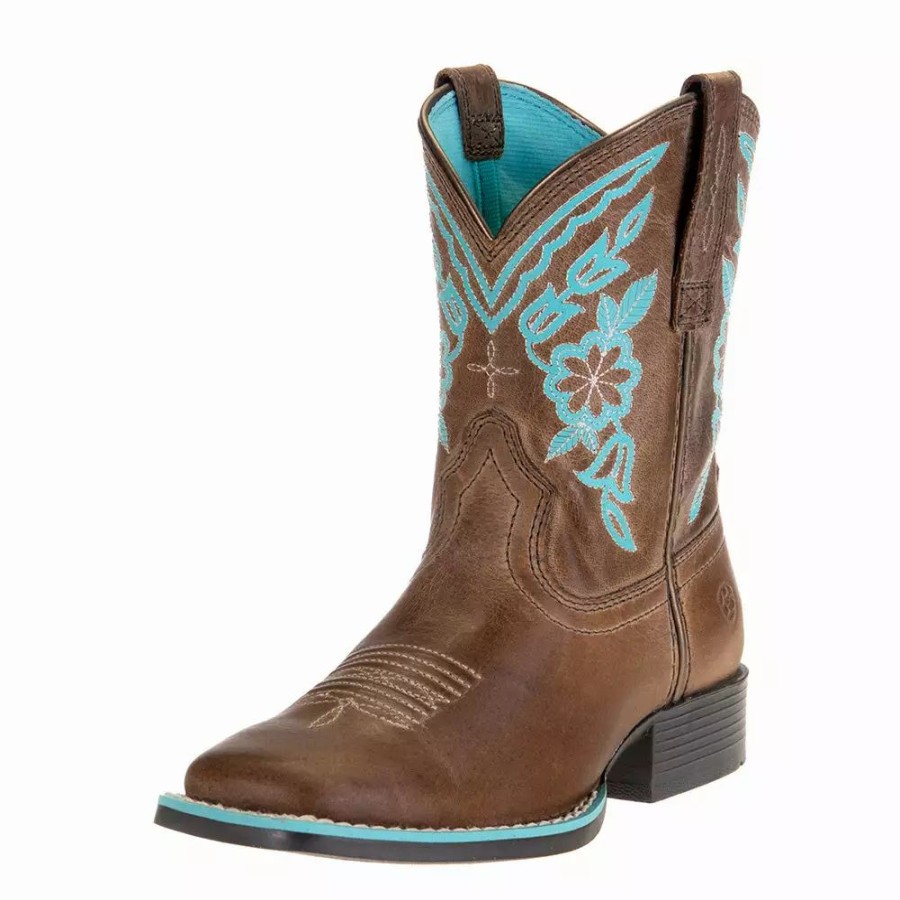 Kids * | Ariat Kids Cattle Cate Distressed Brown 10034067