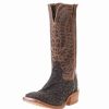 Men * | Men'S Ariat Showman Mocha Full Quill Ostrich 13In. Dusted Wheat Cowboy Boot