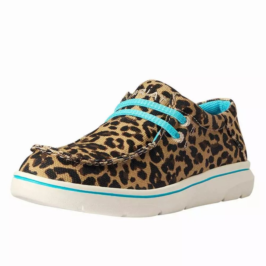 Kids * | Ariat Kids Hilo Sparkle Leopard Casual Shoe