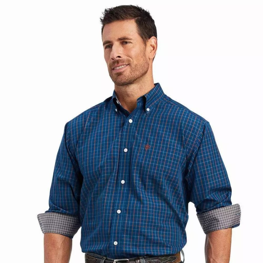 Men * | Ariat Men'S Wrinkle Free Sebastian Classic Fit Shirt