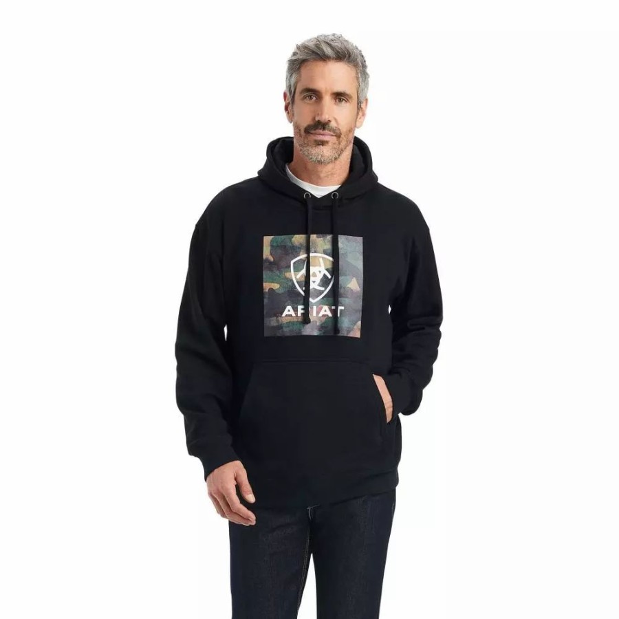 Men * | Ariat Men'S Protect And Serve Black Sweatshirt