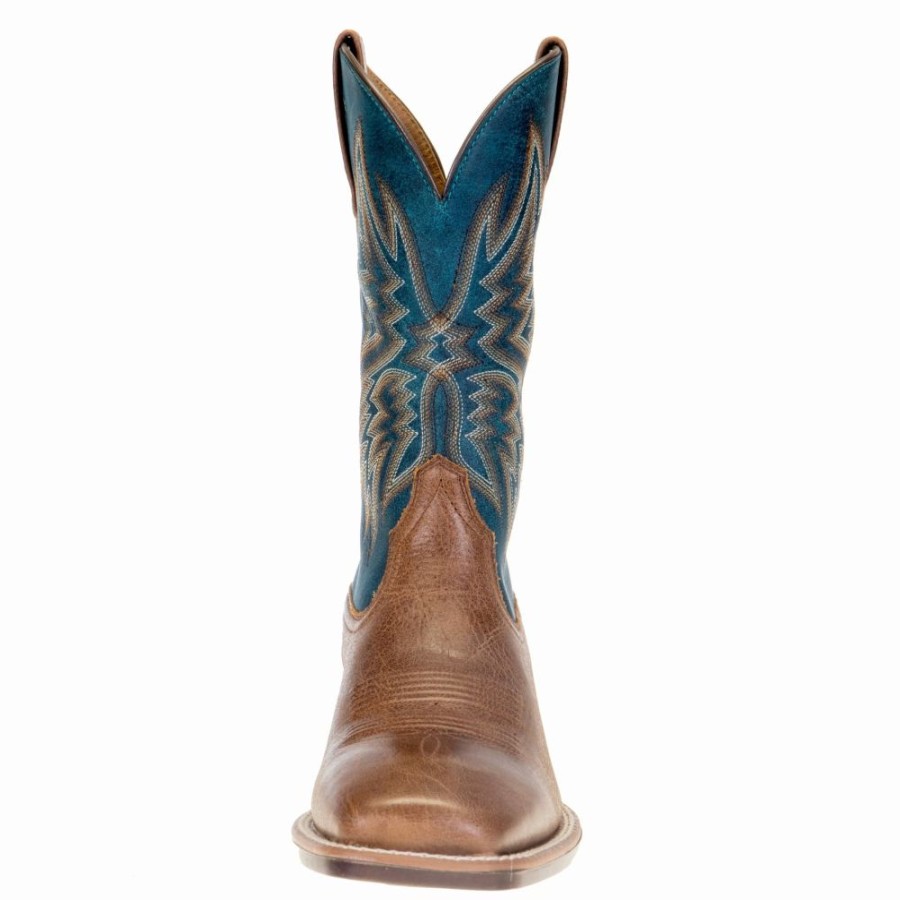 Men * | Ariat Men'S Valor Ultra Dark Tan 11In. Rocky Blue Square Toe Boots