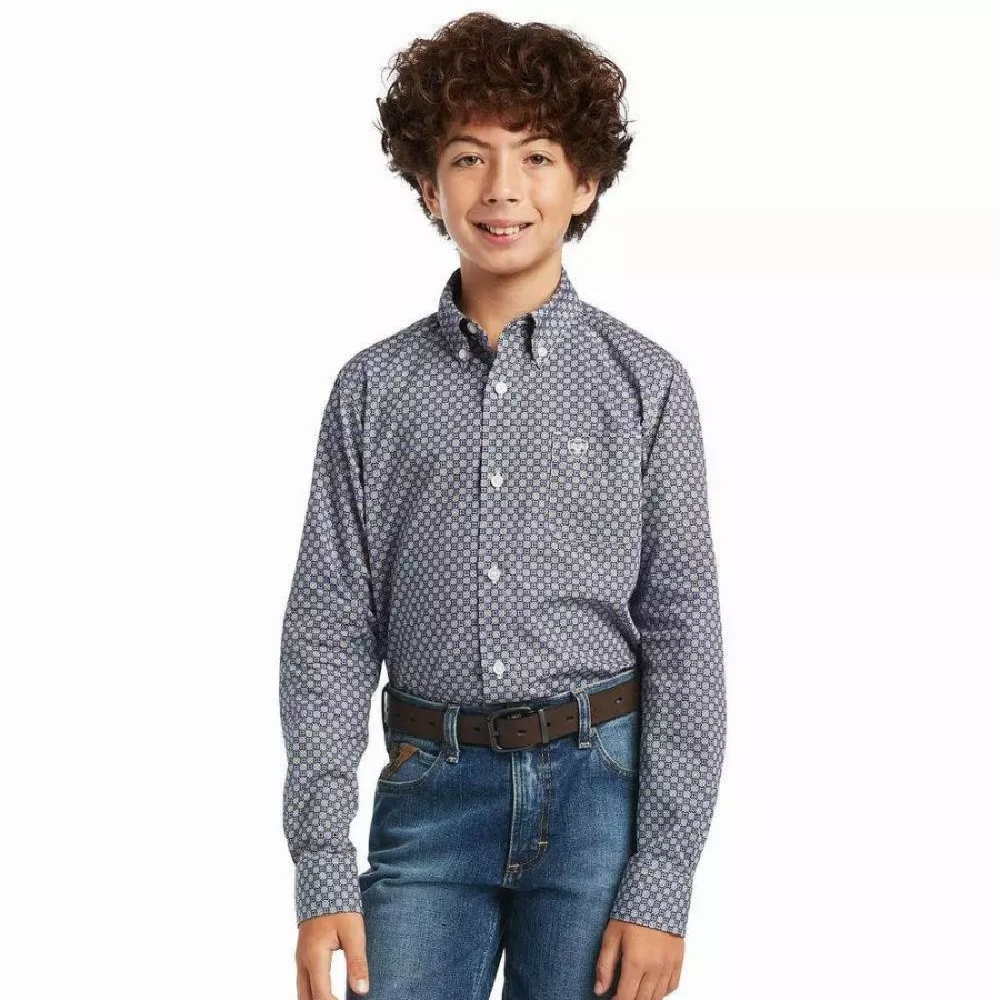 Kids * | Ariat Boy'S Bo Classic Fit Shirt