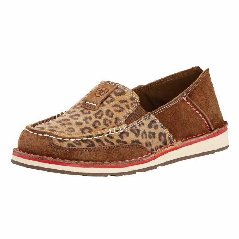 Women * | Ariat Women'S Ariat Cruiser Dark Earth/Cheetah Slip-On