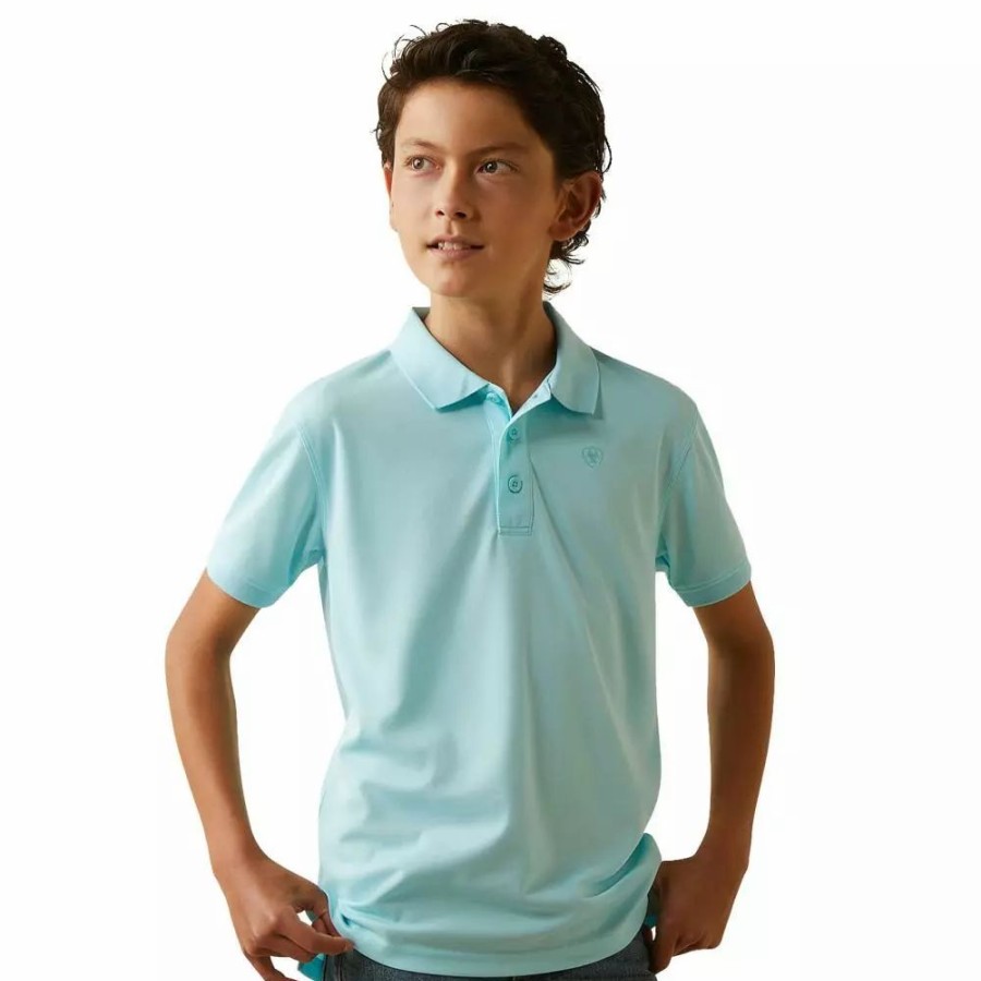 Kids * | Ariat Boy'S Ariat Tek Polo