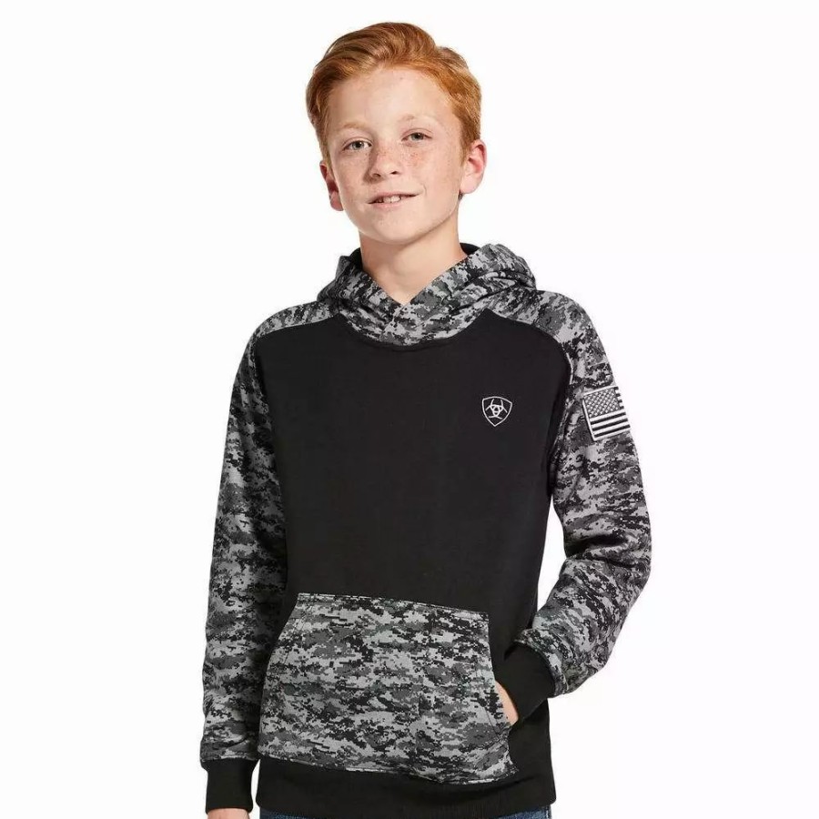 Kids * | Ariat Boy'S Patriot Hoodie