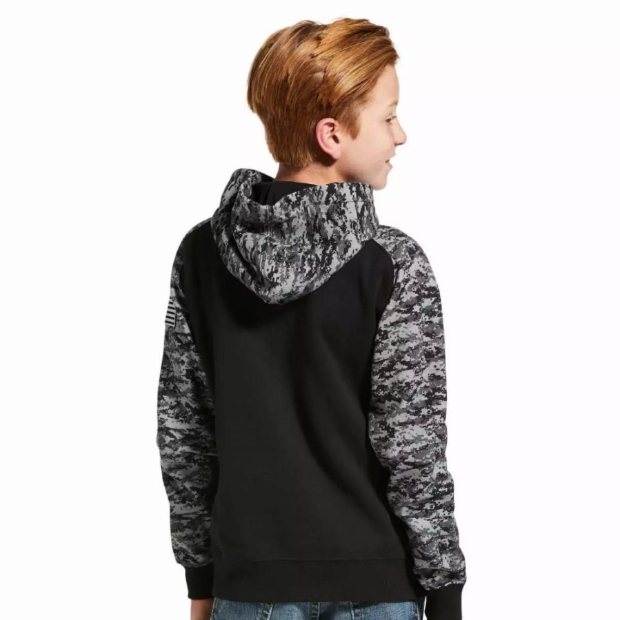 Kids * | Ariat Boy'S Patriot Hoodie