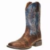 Men * | Ariat Men'S Layton Weathered Chestnut 11In. Rail Blue Top Square Toe Boot