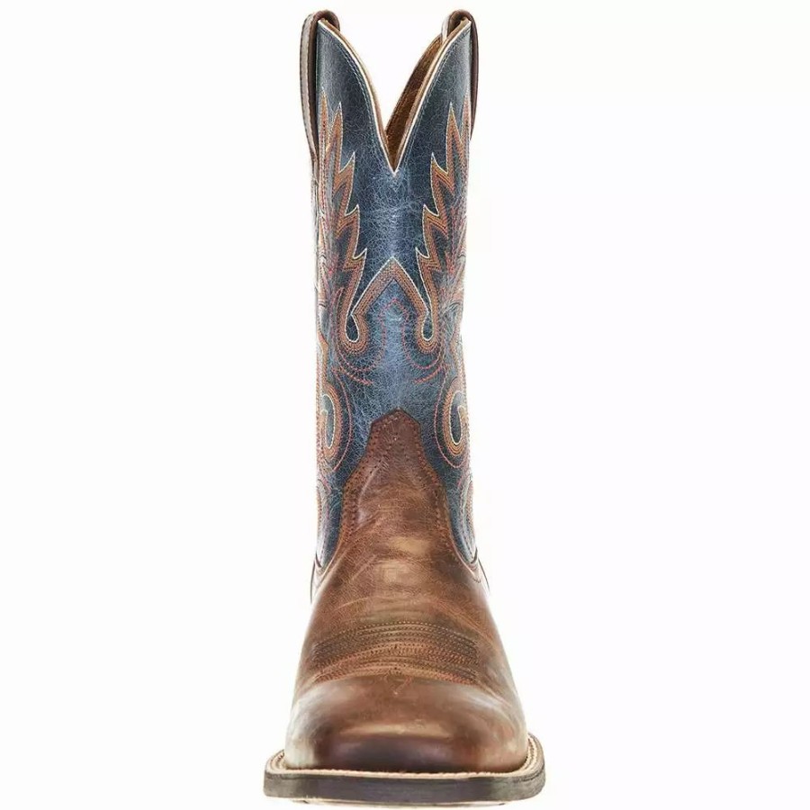 Men * | Ariat Men'S Layton Weathered Chestnut 11In. Rail Blue Top Square Toe Boot