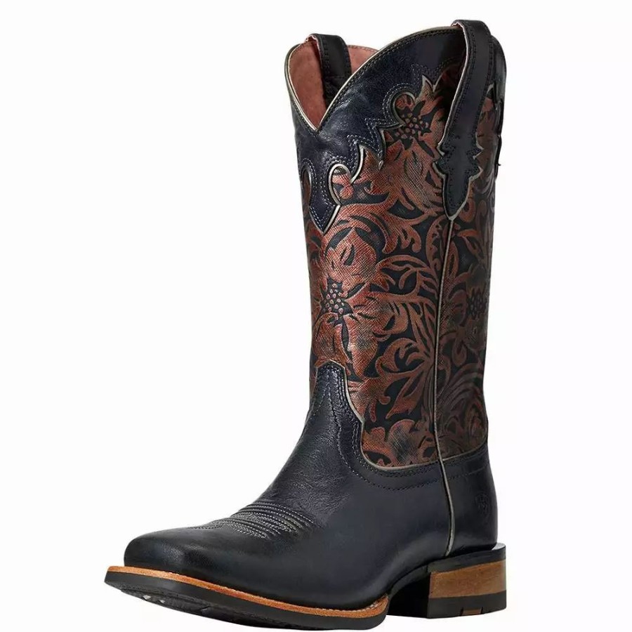 Women * | Ariat Women`S Fiona Midnight Floral Embossed Boot