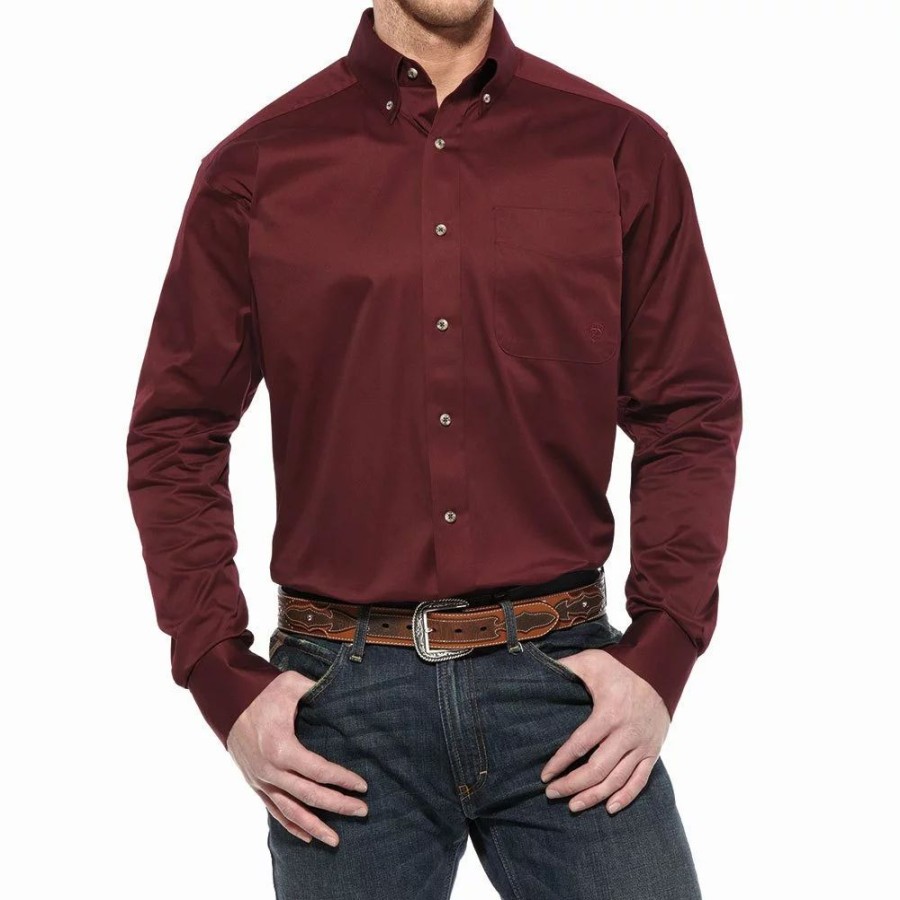 Men * | Ariat Men'S Solid Twill Shirt