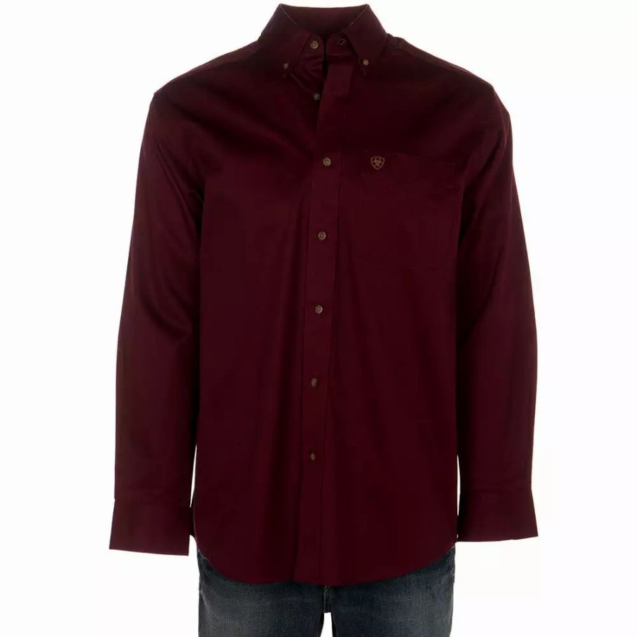 Men * | Ariat Men'S Solid Twill Shirt