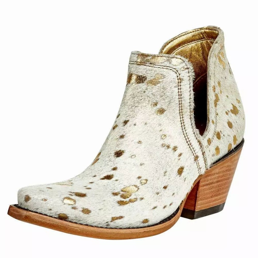 Women * | Ariat Women'S White Metallic Cowhide Dixon