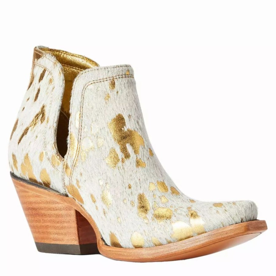 Women * | Ariat Women'S White Metallic Cowhide Dixon