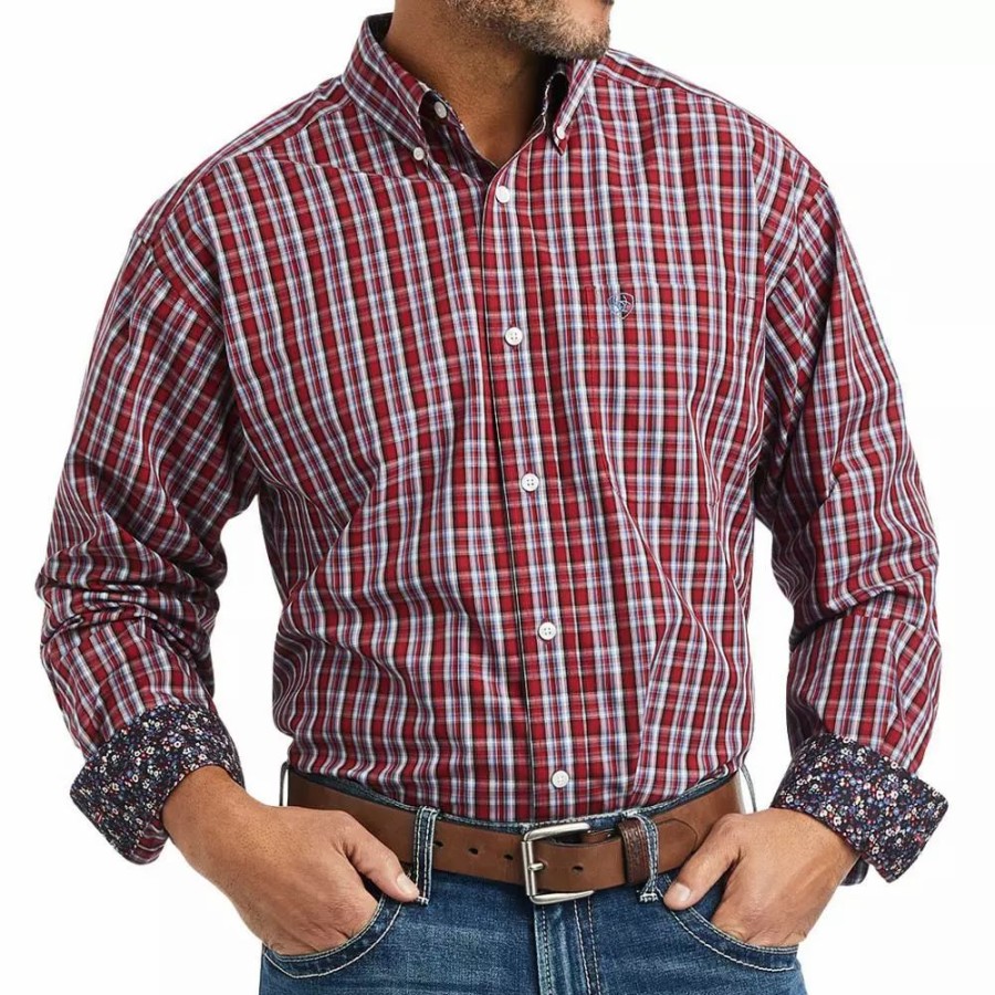 Men * | Ariat Men'S Wrinkle Free Emilio Classic Fit Shirt