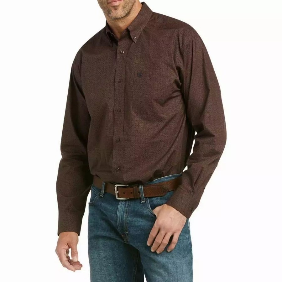 Men * | Ariat Men'S Merce Brown Classic Shirt