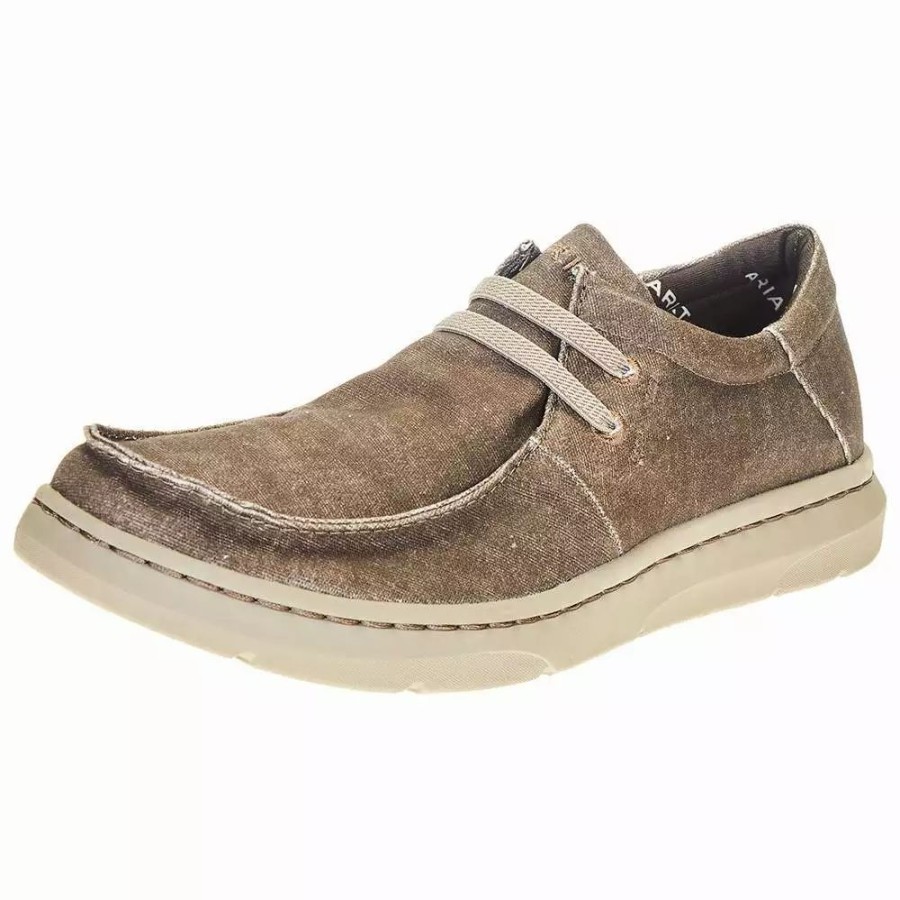 Men * | Ariat Men'S Hilo Stretch Brown Canvas Shoe