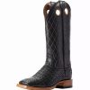 Men * | Relentless By Ariat Men'S Ariat Relentless Winner Circle Black Caiman 13In. Black Top Cowboy Boot