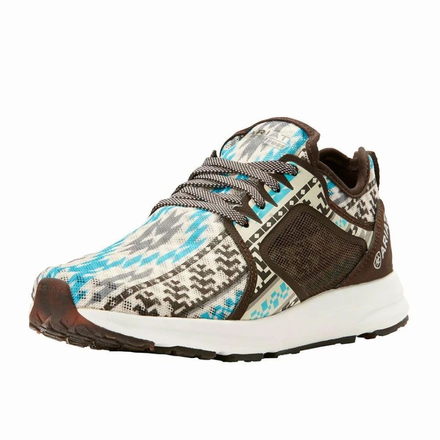 Women * | Ariat Women'S Turquoise Aztec Fuse Sneaker