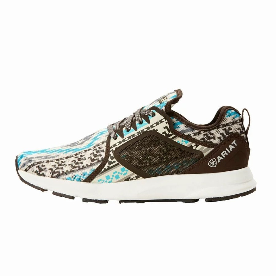 Women * | Ariat Women'S Turquoise Aztec Fuse Sneaker