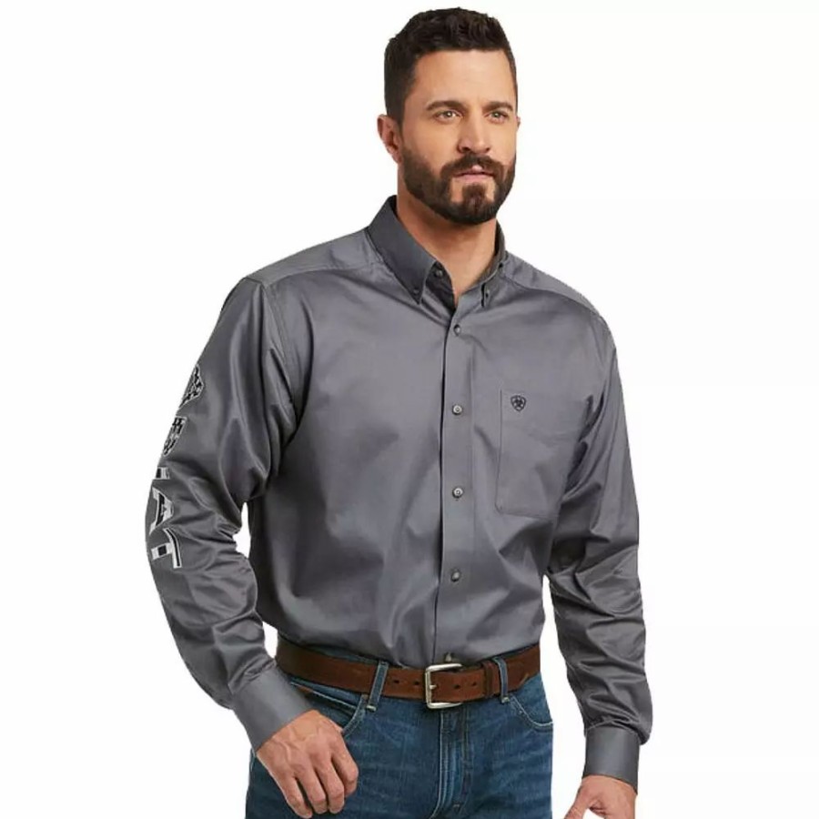 Men * | Ariat Men'S Team Logo Twill Classic Fit Shirt