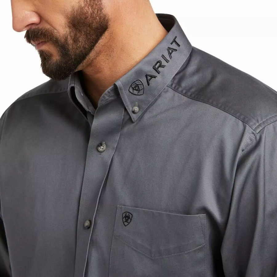 Men * | Ariat Men'S Team Logo Twill Classic Fit Shirt