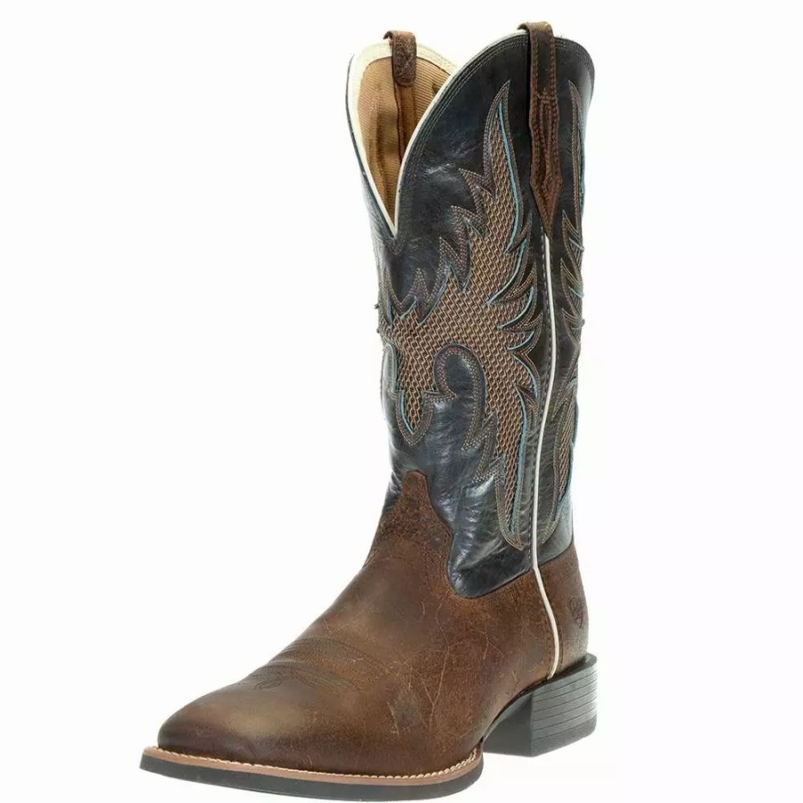 Men * | Ariat Mens Sport Brezzy Vent Tek Grizzly