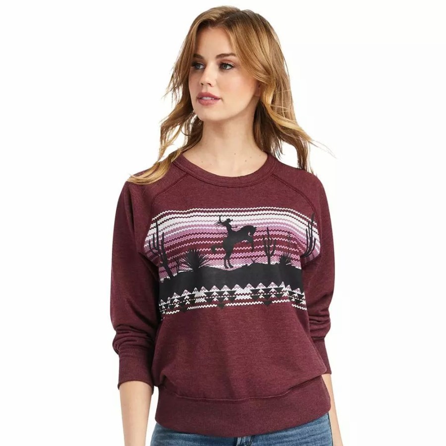 Women * | Ariat Women'S Desert Ride Crew Sweatshirt