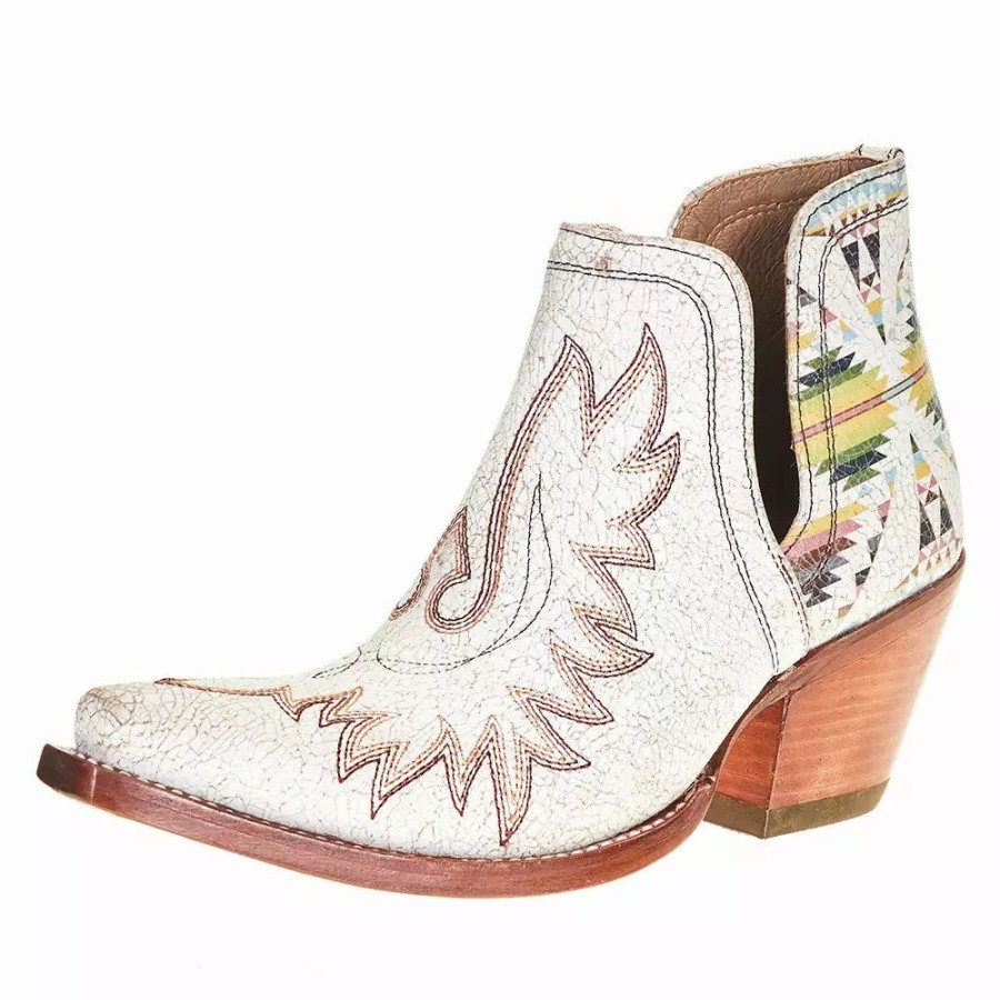 Women * | Women'S Ariat Pendleton Crackled White Dixon Boot