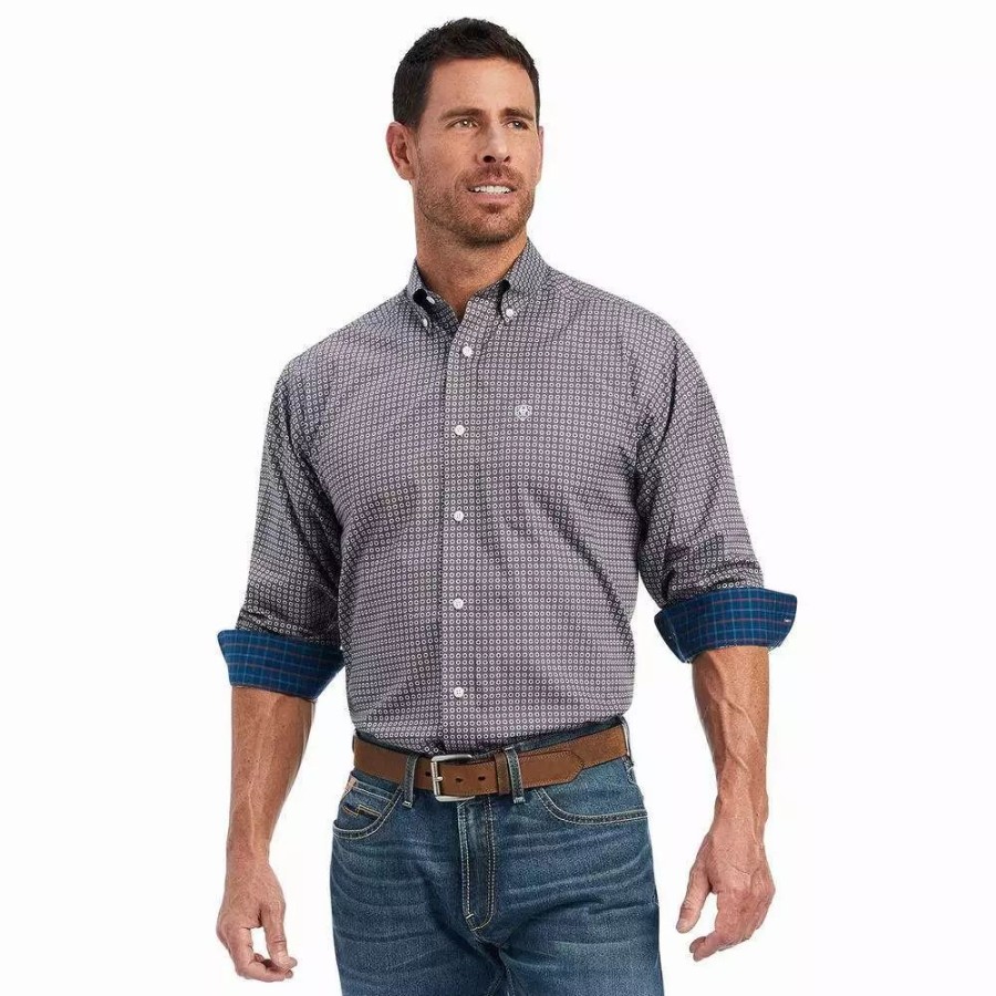 Men * | Ariat Men'S Wrinkle Free Shea Classic Fit Shirt