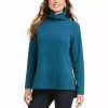 Women * | Ariat Women'S Teal Real Funnel Sweater