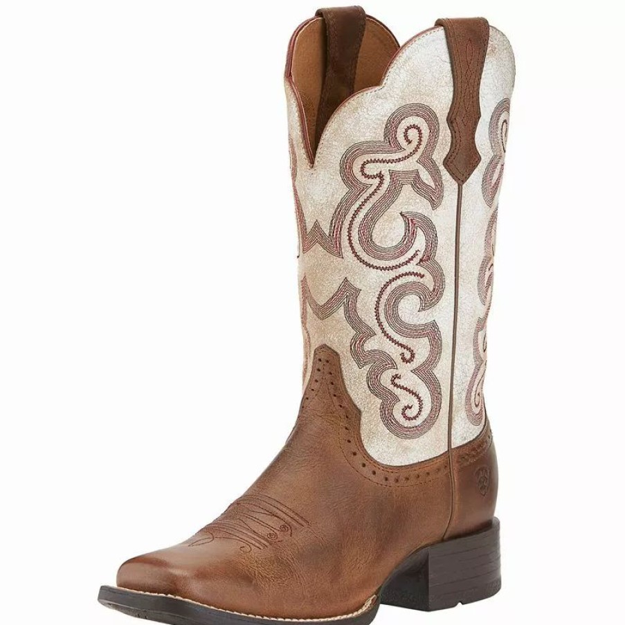 Women * | Ariat Women'S Quickdraw Sandstorm Cowgirl Boots